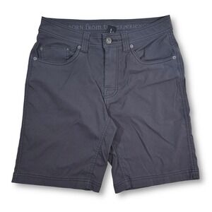 Prana Brion Shorts Men's Charcoal Gray Performance Stretch Shorts Size 30x9